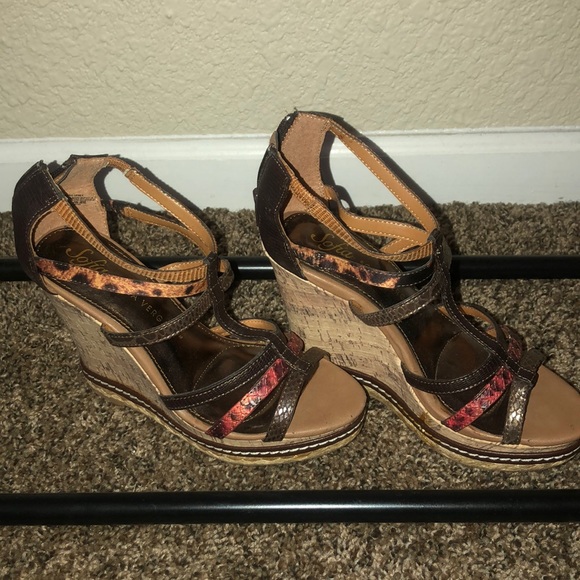 Sofia Vergara Multi-Animal Print Open Tow Wedge Heel - Picture 3 of 13